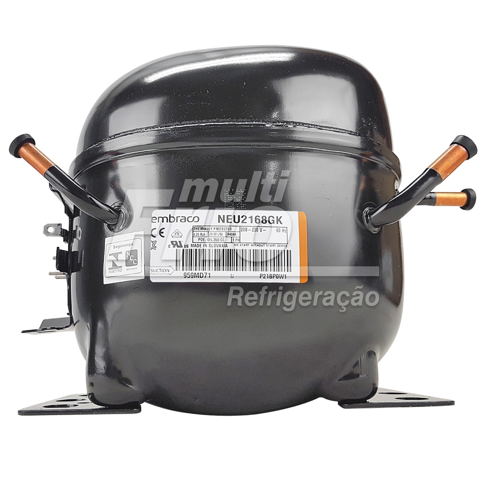 M.E.P.E Motor Compressor 3/4 HP Aspera NEU 2168GK 220V R404A | Multifrio