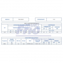 Motor Compressor Elgin 1/2 HP - TCM 2030 E - R22 - 220V - 60Hz - Média