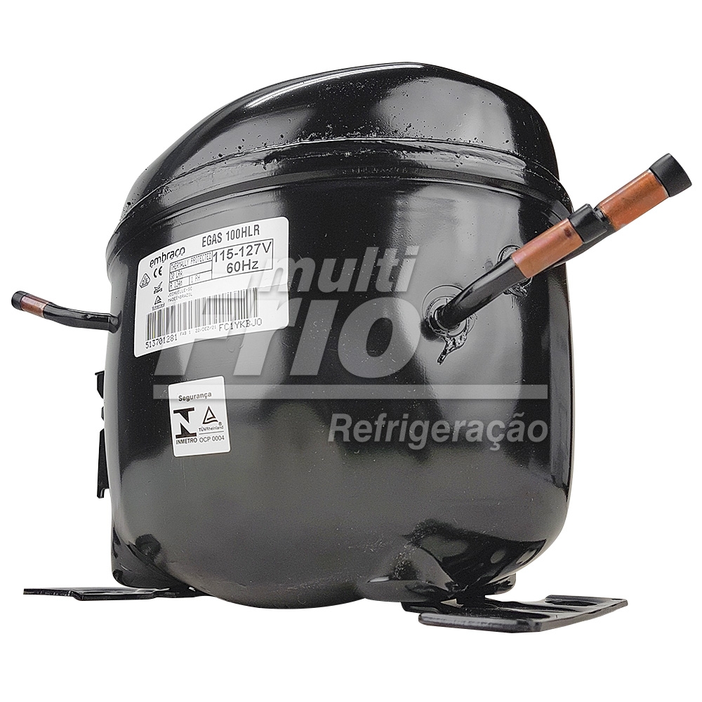 Motor Compressor 1/3 HP Embraco EMR 100 HLC 110V R134 (Antigo EGAS 100 ...